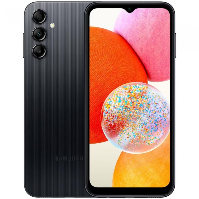 Oferta Relâmpago Celular Samsung Galaxy A14 Preto 128GB, 4GB RAM, Processador Octa-Core, Câmera Traseira Tripla de 50MP, Bateria de 5000mAh, Tela Infinita de 6.6" 90Hz